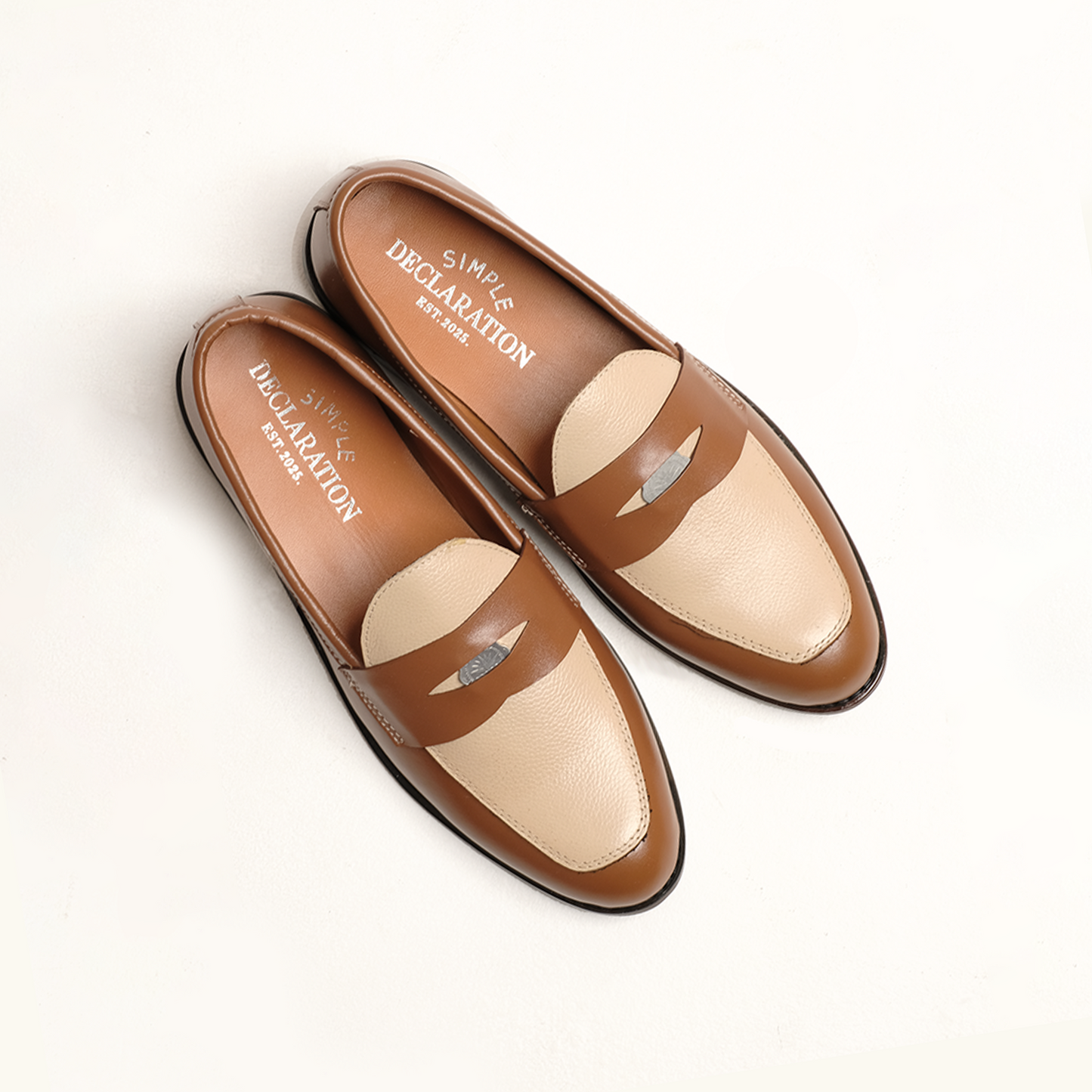 Simple Loafers: Brown and Cream